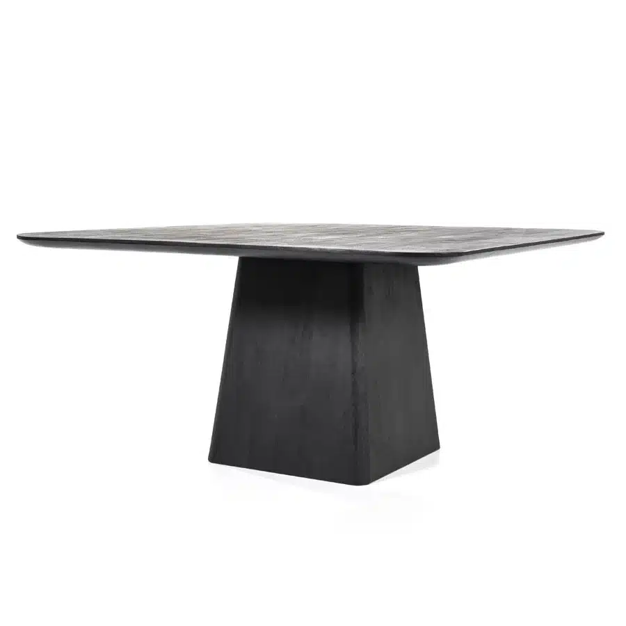 Eleonora eettafel Aron 150 cm vierkant mangohout zwart