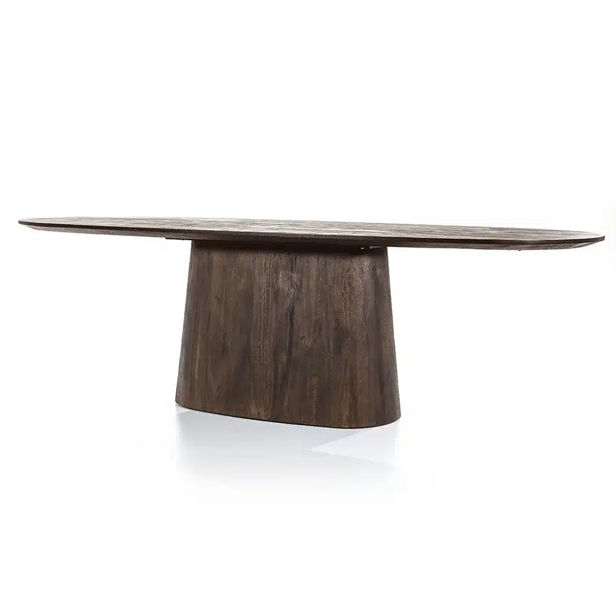 Eleonora Eettafel Aron 200x110x76 Cm Ovaal Mangohout Bruin