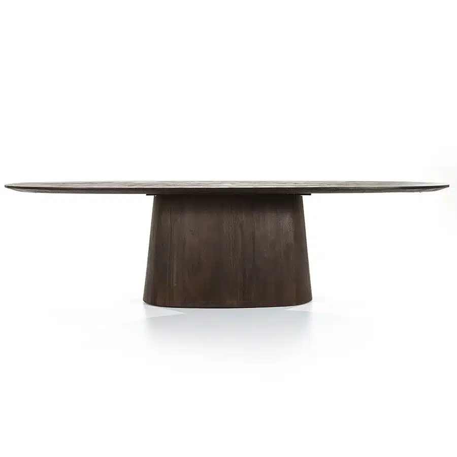 Eleonora Eettafel Aron 300x110x76 Cm Ovaal Mangohout Bruin