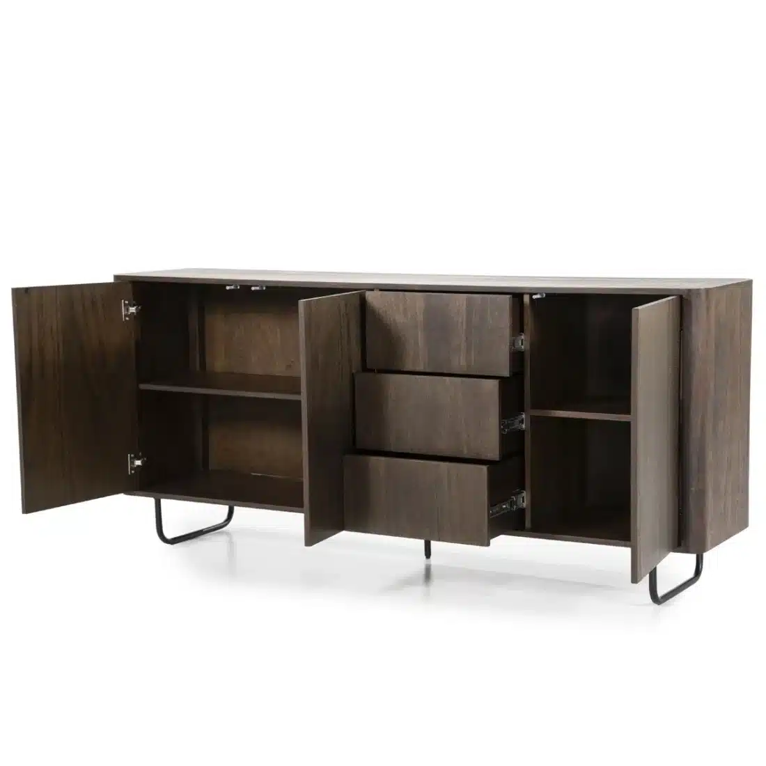 Open Eleonora dressoir James 180x49x80 cm mangohout bruin
