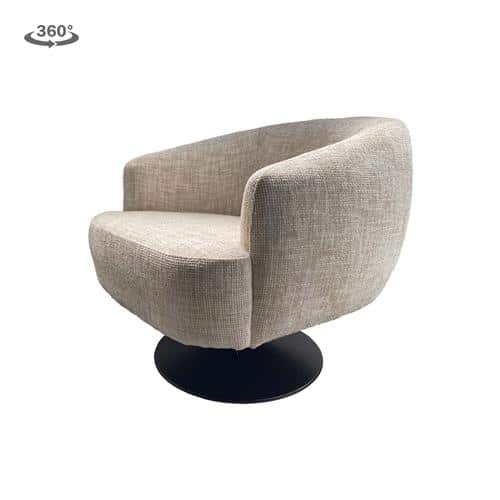 Tower Living fauteuil Barga draaibaar met arm beige