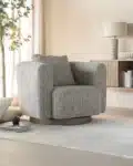 sfeerfoto Eleonora fauteuil Jordan draaibaar met arm taupe