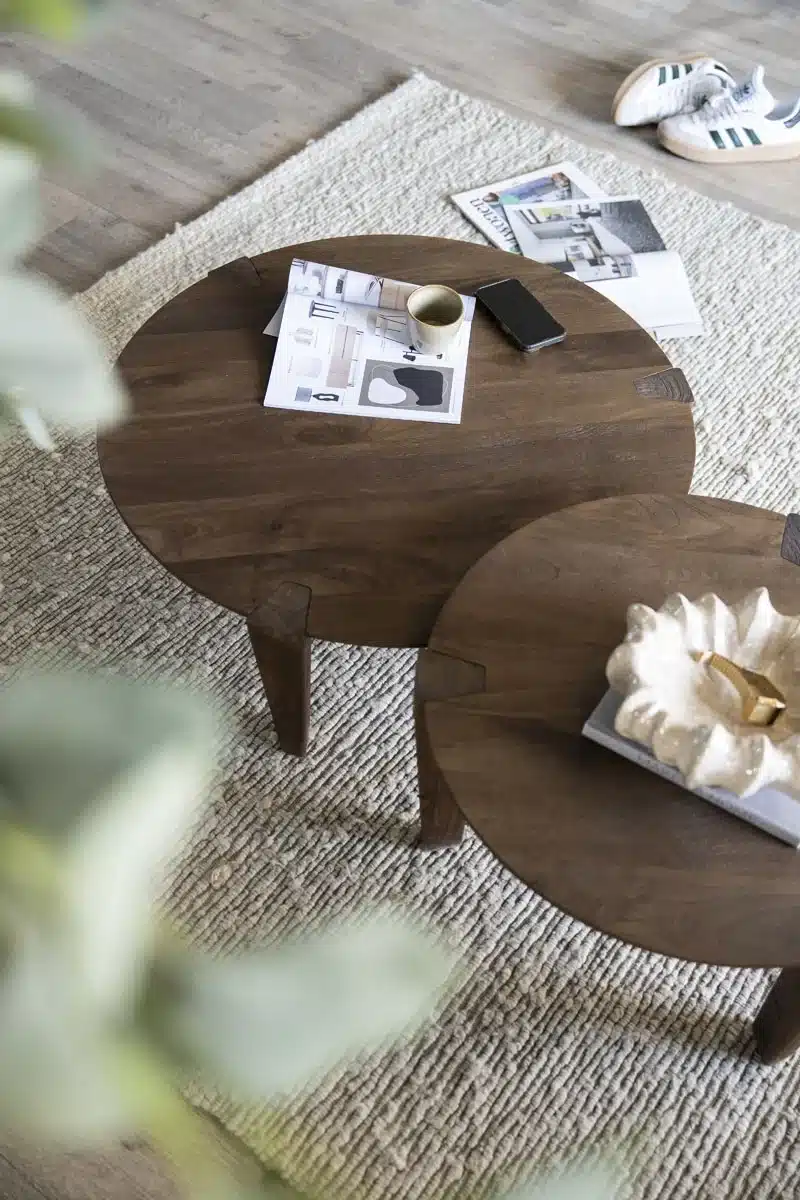 sfeerfoto Eleonora salontafel Davina 80x80x30 cm mangohout