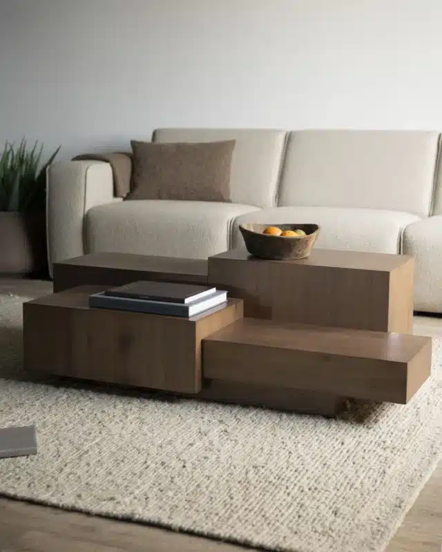 sfeerfoto Eleonora salontafel Quinten 140x75x40 cm eiken bruin