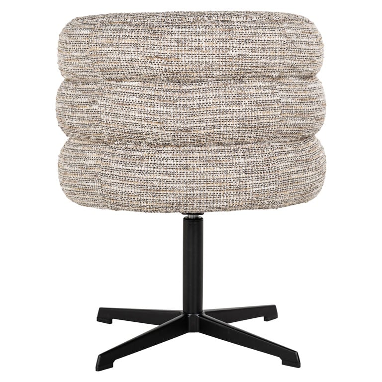 Achterkant Richmond interiors eetkamerstoel Chadwick draaibaar beige