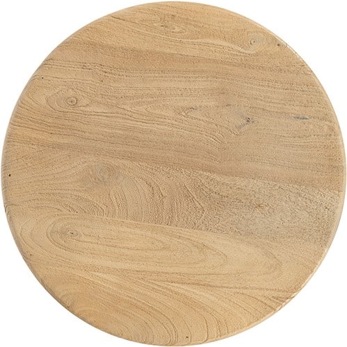 Blad NijwieMySons Salontafel Ø60, H46, Acacia Groovy Natural - Zodiac Collection