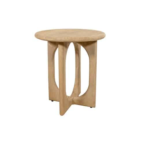 NijwieMySons Bijzettafel Ø50, H55, Acacia Groovy Natural - Zodiac Collection