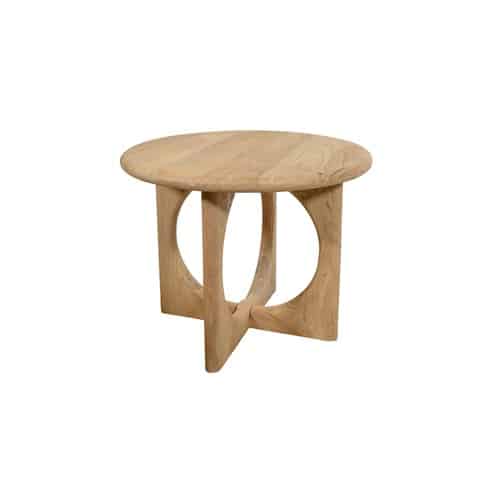 NijwieMySons Salontafel Ø60, H46, Acacia Groovy Natural - Zodiac Collection