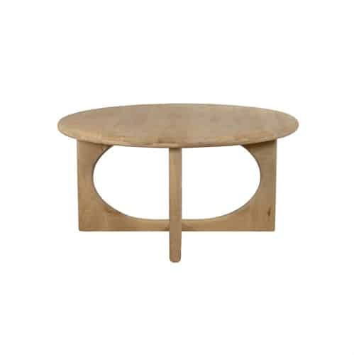 NijwieMySons Salontafel Ø80, H40, Acacia Groovy Natural - Zodiac Collection