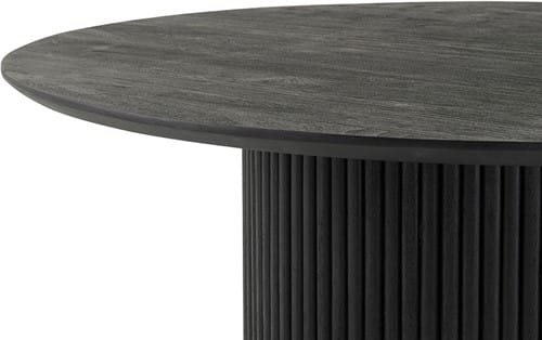 detailfoto Eetkamertafel Ø140, Acacia Black - Congo Table Collection