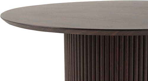 detailfoto Eetkamertafel Ø140, Mango Dark Walnut - Congo Table Collection