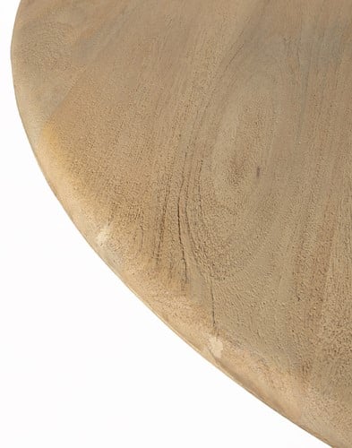 detailfoto NijwieMySons Salontafel Ø60, H46, Acacia Groovy Natural - Zodiac Collection