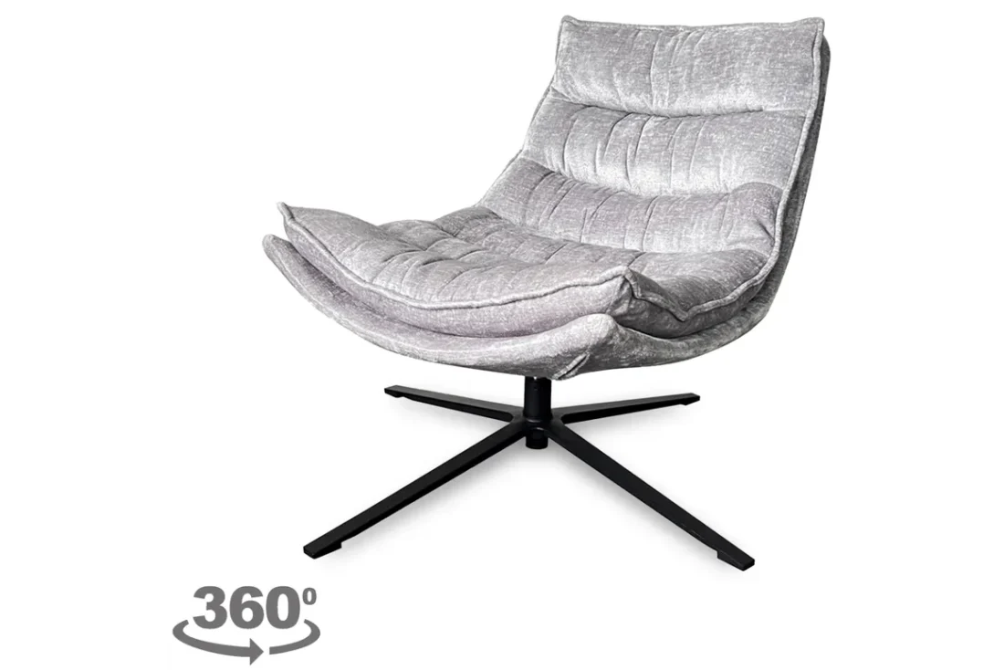 SHOWMODEL Tower Living fauteuil Venice lichtgrijs draaibaar