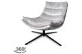 SHOWMODEL Tower Living fauteuil Venice lichtgrijs draaibaar