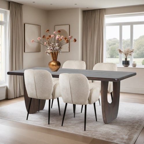 sfeerfoto NijwieMySons Eetkamertafel Mango Brown Walnut - Handai Table Collection