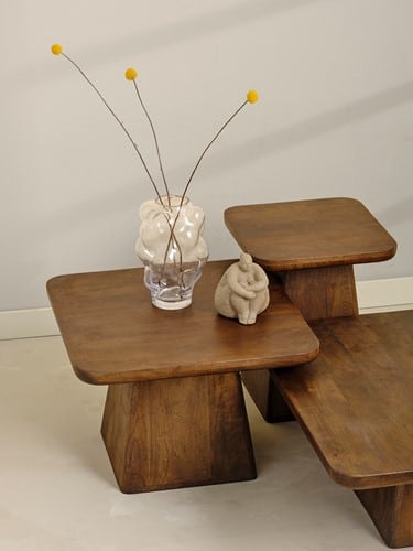 sfeerfoto Salontafel 80, Mango Brown Walnut - Stockholm Collection