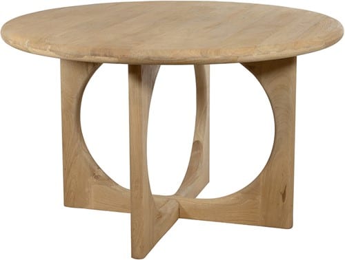 NijwieMySons Eetkamertafel Ø130, Acacia Groovy Natural - Zodiac Collection