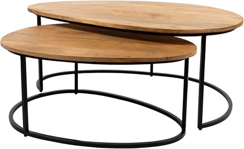 NijwieMySons Hannover salontafel organisch, set van 2, Smooth Natural - Must Have Collection