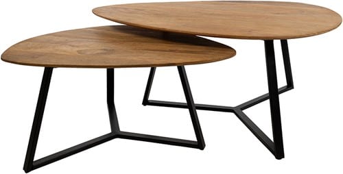 NijwieMySons Keulen salontafel organisch, set van 2, Smooth Natural - Must Have Collection