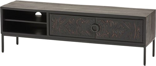 NijwieMySons TV dressoir 160 met 2 deuren en 2 open vakken - Carving Collection