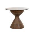 NijwieMySons Yves bijzettafel Ø57, H47, Mango Matt Walnut, Smoke glass - Couture Collection