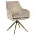 Richmond interiors eetkamerstoel Lisonne draaibaar met arm be trendy nature Khaki velvet