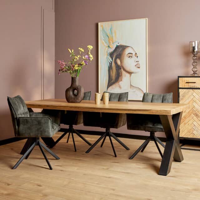 Starfurn Eettafel Denver 200 Cm Rechthoek X Poot