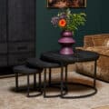 Starfurn Salontafel Triole All Black | 70 cm | Set van 3