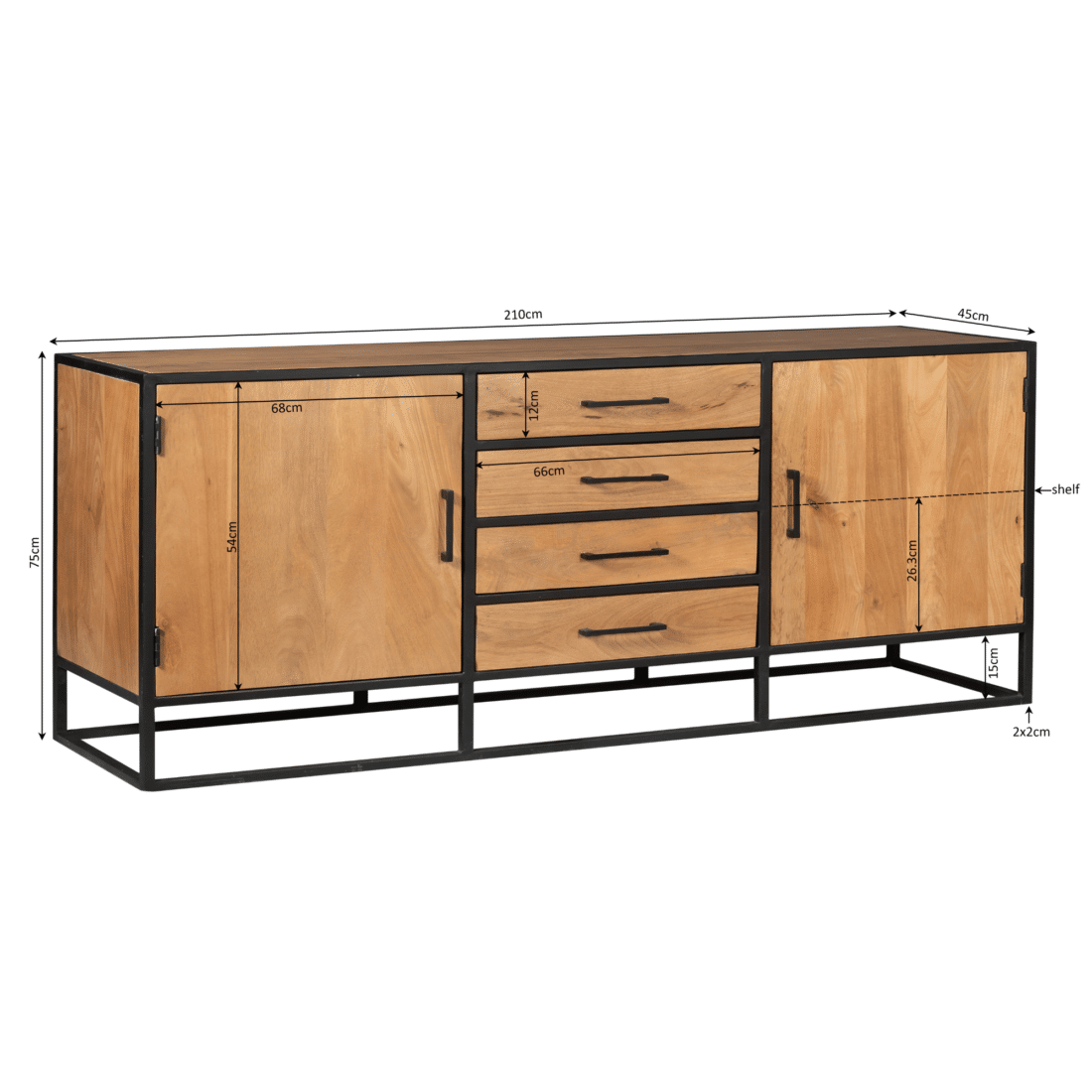 Starfurn Dressoir Denver 210 Cm