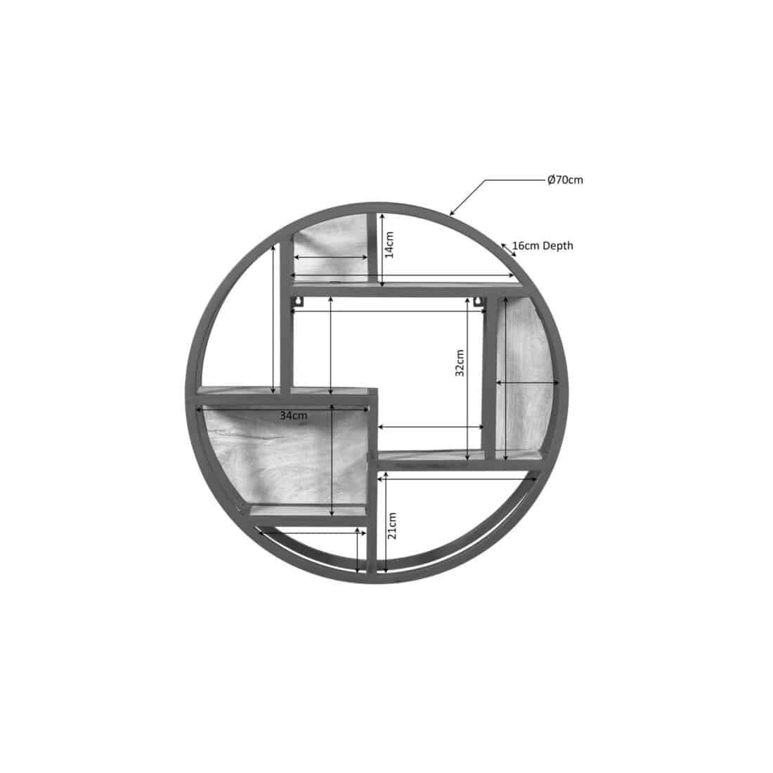 Starfurn Wandrek Denver 75 Cm Rond