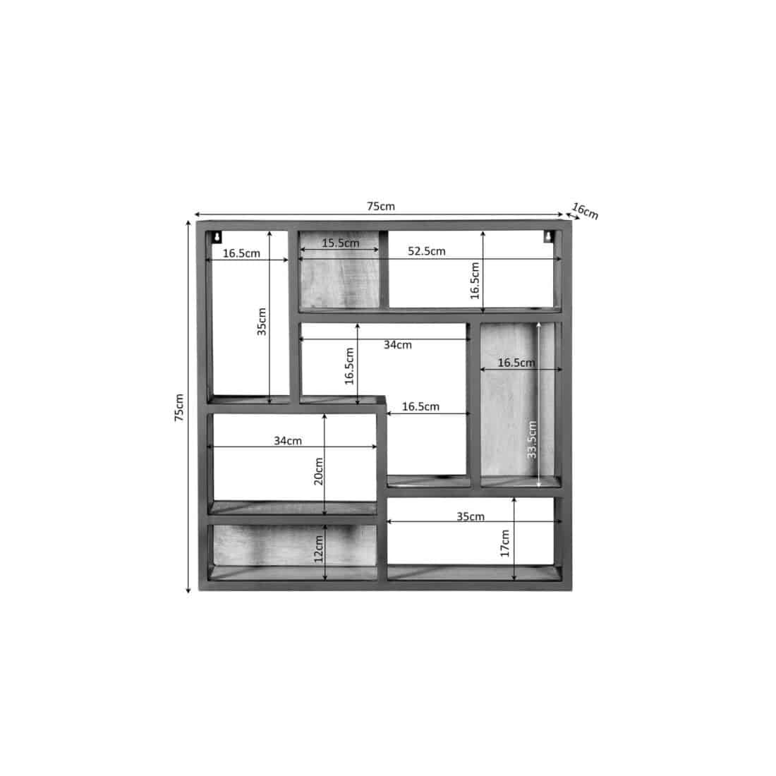 Starfurn Wandrek Denver 75 Cm Vierkant