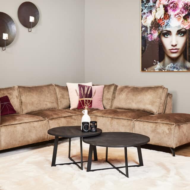 Starfurn Salontafel Austin Black 70 Cm Set Van 2
