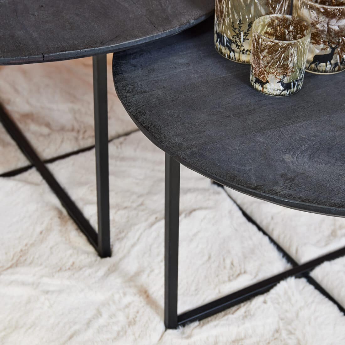 Starfurn Salontafel Arlington Black 70 Cm Set Van 2