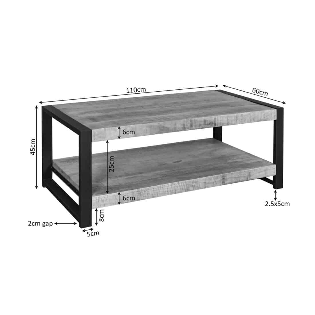 Starfurn Salontafel Boaz 110 Cm Onderblad