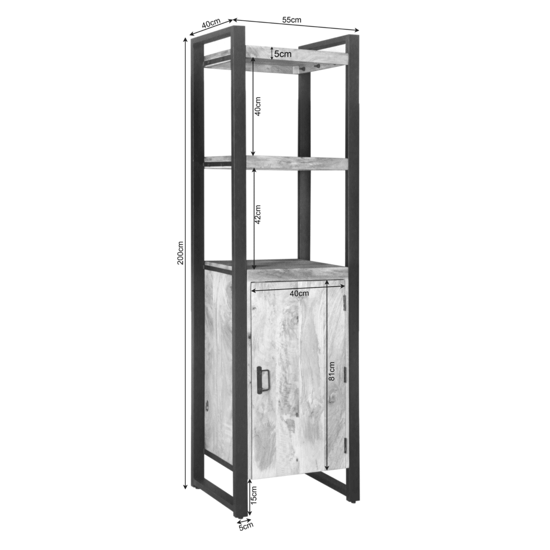 Starfurn Boekenkast Boaz 55 Cm Deur
