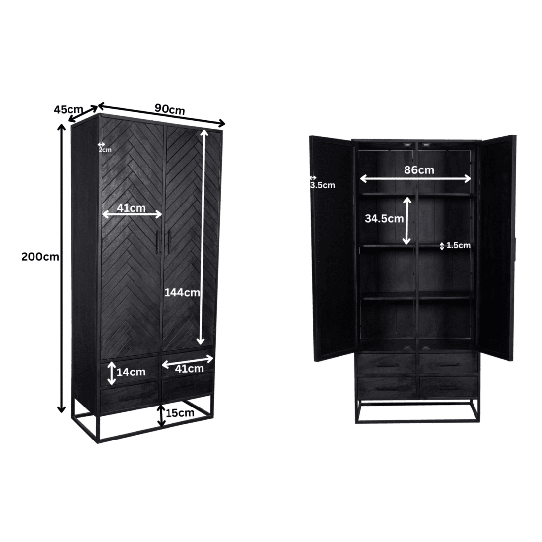 Starfurn Kabinet New York 90 Cm