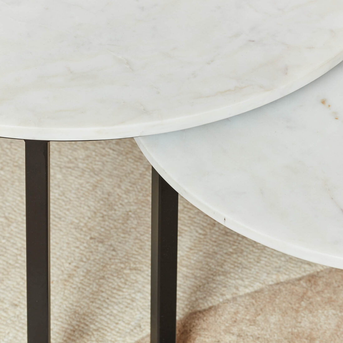 Starfurn Salontafel Nova White Marble 70 Cm Set Van 2