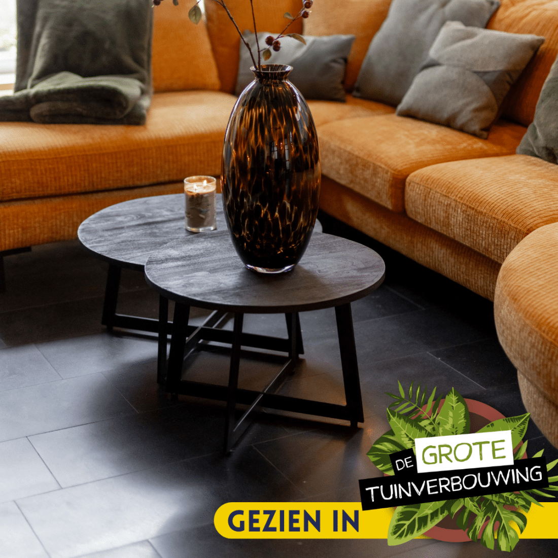 Starfurn Salontafel Austin Black 70 Cm Set Van 2