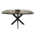 Tower Living eettafel Silvi vierkant 130x130x78 cm zwart mangohout