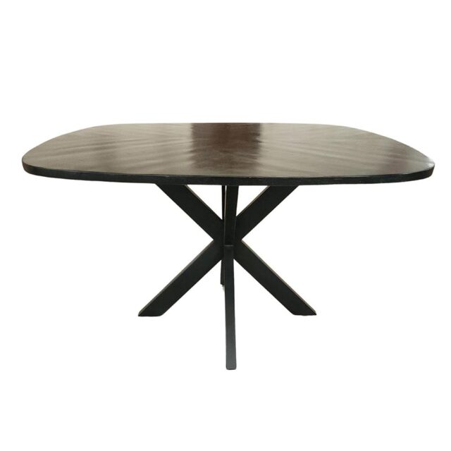 Tower Living eettafel Silvi vierkant 130x130x78 cm zwart mangohout