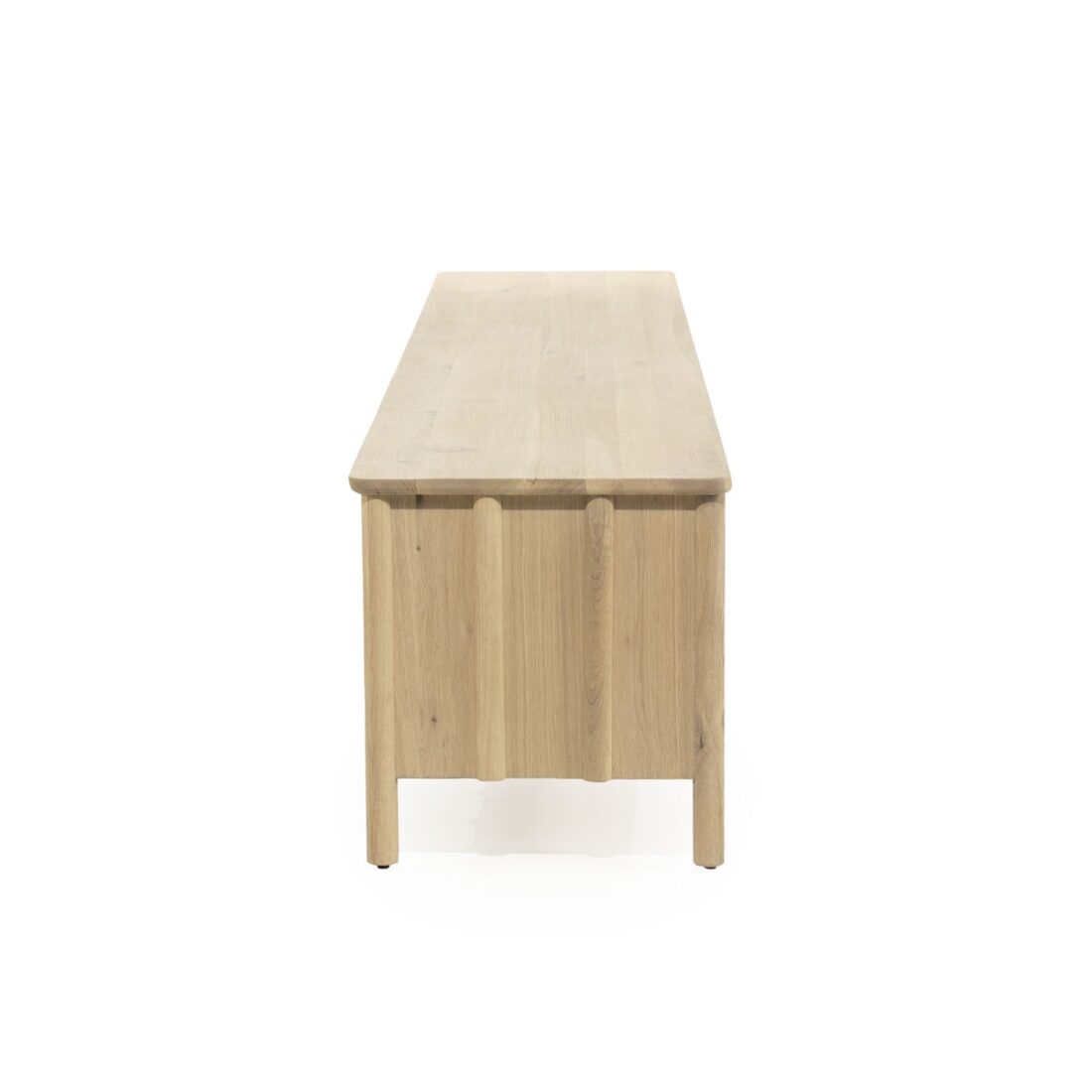 Zijkant Eleonora tv meubel Jake 264x47x50 cm eiken naturel