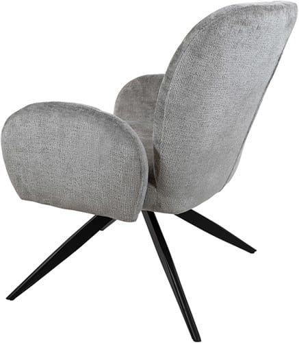 Zijkant Nijwie MySons Bobby Draaifauteuil 360 - Perfect Harmony - Lichtgrijs 85 - Unieke Collectie