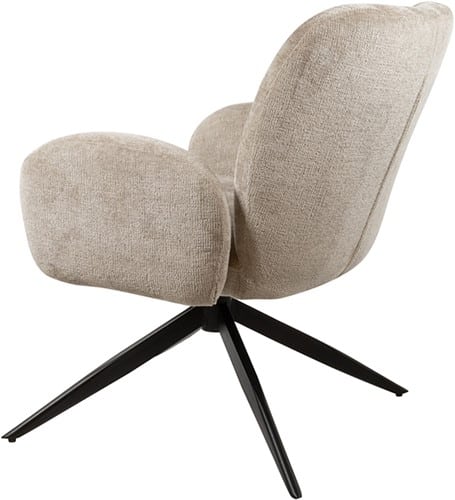 Zijkant Nijwie MySons Bobby Draaifauteuil 360 - Perfect Harmony - Liver 04 - Unique Collection