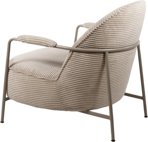 Zijkant Nijwie MySons Elton fauteuil - Sand Frame - Rib - Sand - Unique Collection