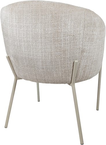 achterkant Nijwie MySons eetkamerstoel Adele - beige poten - Cremona - Taupe 04 - Star Collection (Set van 2)