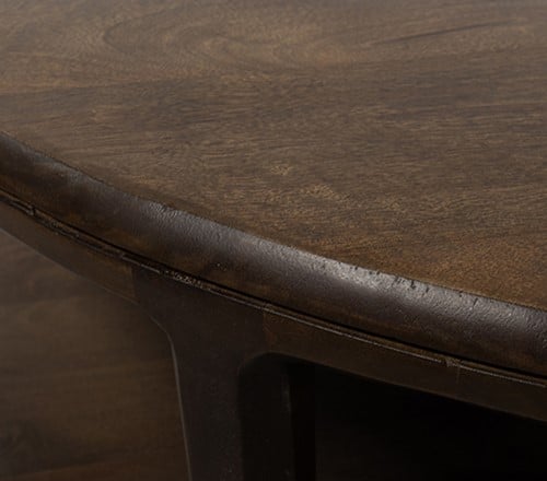 detailfoto NijwieMySons Bijzettafel Ø50, H50, Mango Brown Walnut - Jumbo Collection
