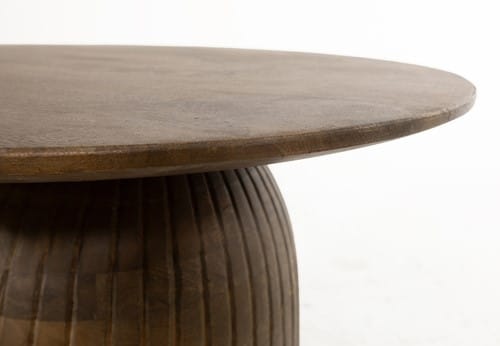 detailfoto NijwieMySons Karl salontafel Ø60, H40, Mango Matt Walnut - Couture Collection