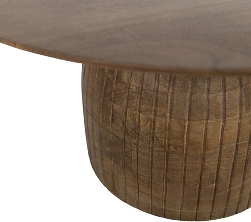 detailfoto NijwieMySons Karl salontafel Ø80, H45, Mango Matt Walnut - Couture Collection
