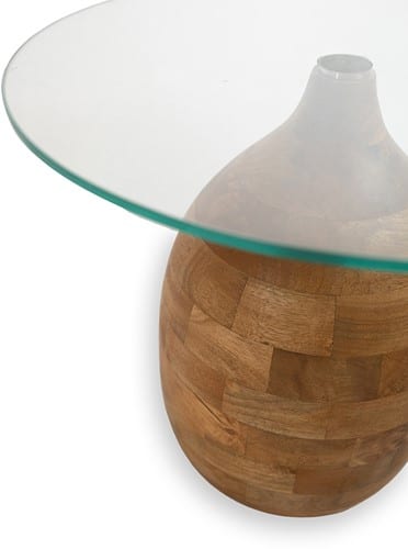 Nijwiemysons Stella Salontafel 50 H43 Smooth Natural Clear Glass 8211 Couture Collection
