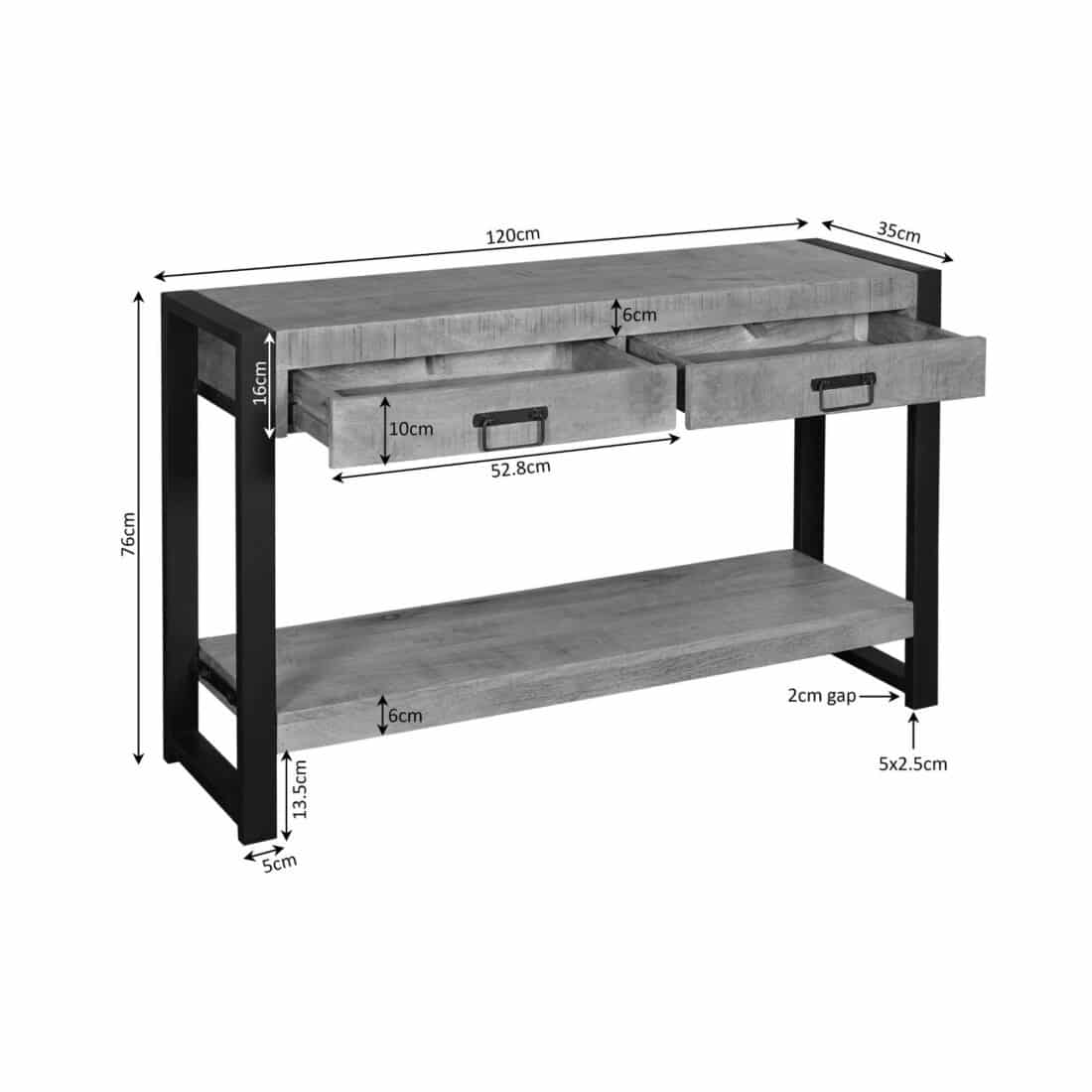 Starfurn Sidetable Boaz 120 Cm